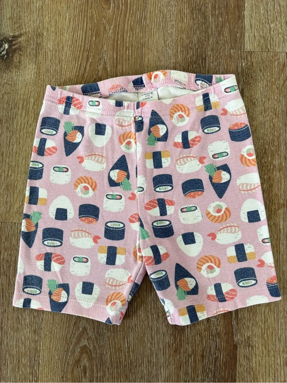 Janie and Jack Sushi-Print Short Pajama Set in Pink Sz: 4| Sushi, Japanese